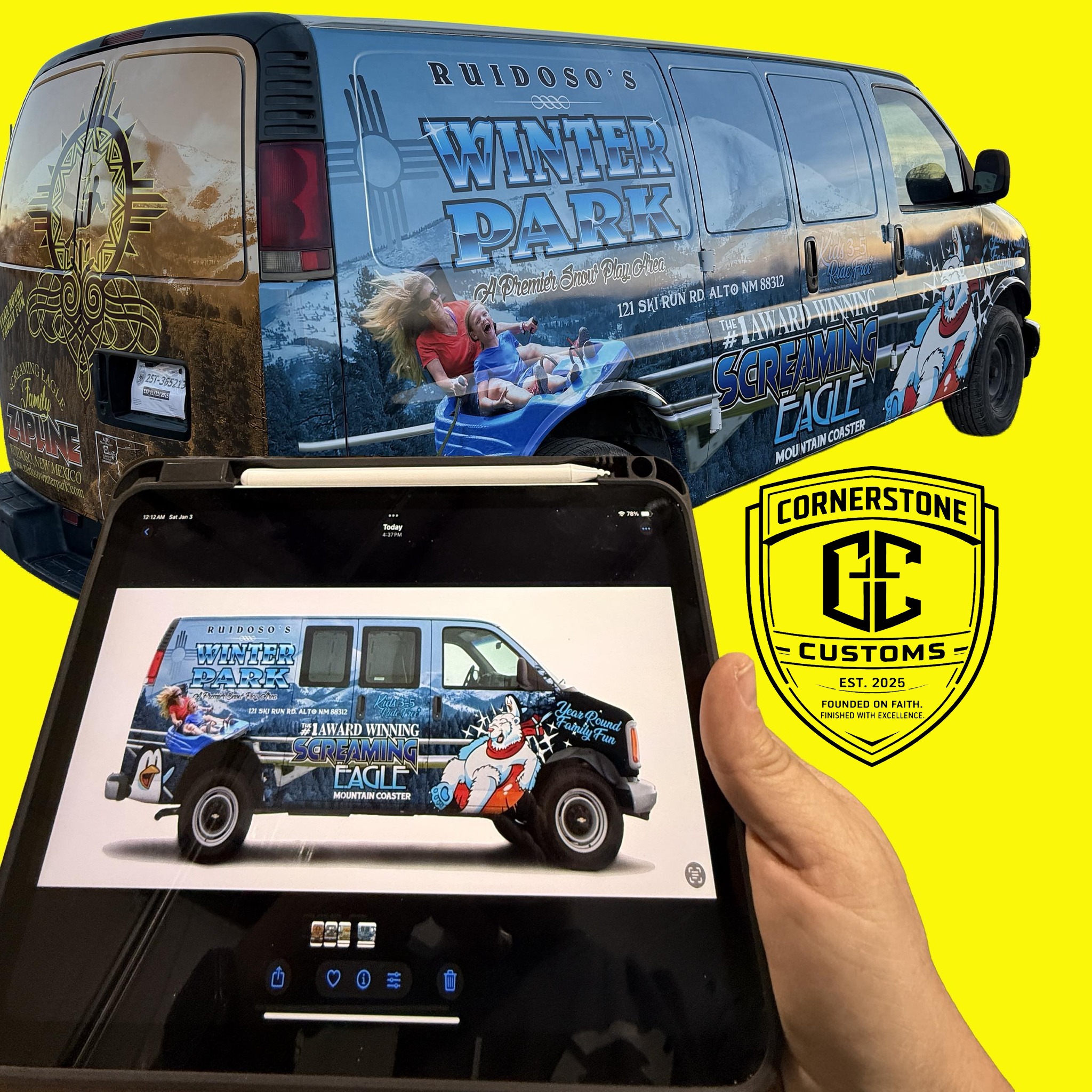 Ruidoso's Winter Park — full vehicle wrap from concept to install